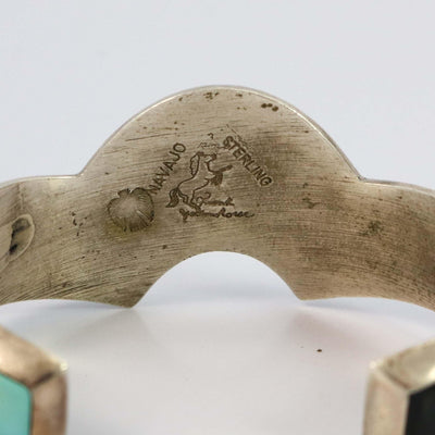 1970s Inlaid Sunface Cuff by Frank Yellowhorse - Garland's