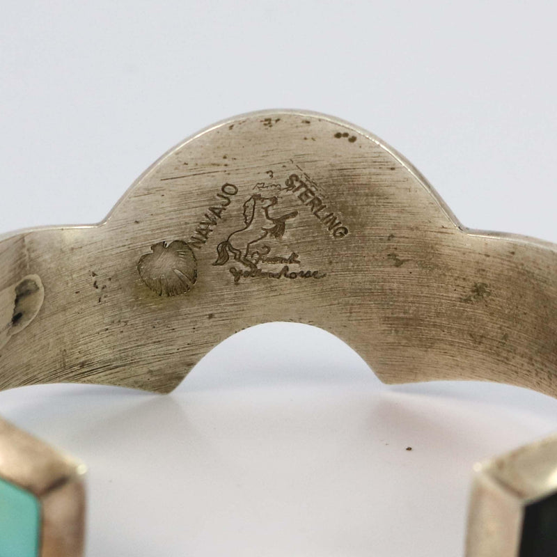 1970s Inlaid Sunface Cuff by Frank Yellowhorse - Garland&
