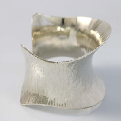Hammered Silver Cuff by Duane Maktima - Garland's