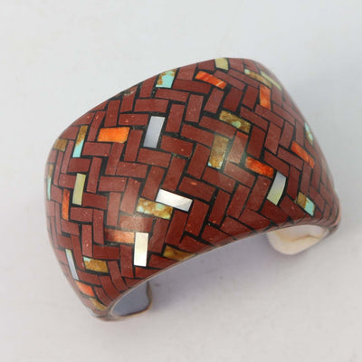Inlaid Shell Cuff by Joe and Angie Reano - Garland's