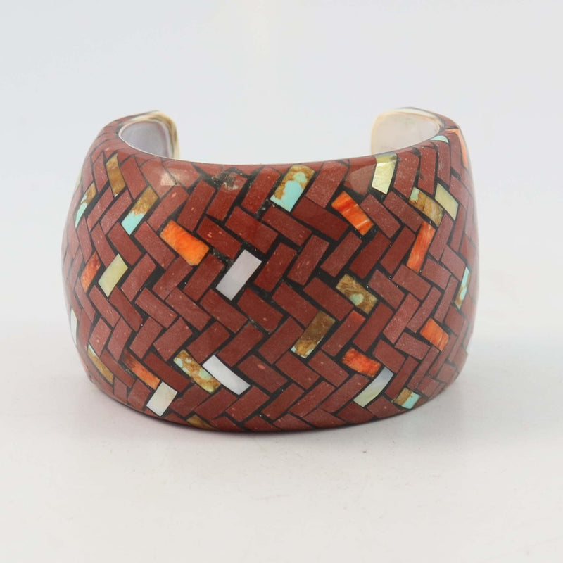Inlaid Shell Cuff by Joe and Angie Reano - Garland&