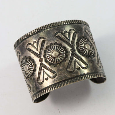 1940s Stamped Silver Cuff by Vintage Collection - Garland's