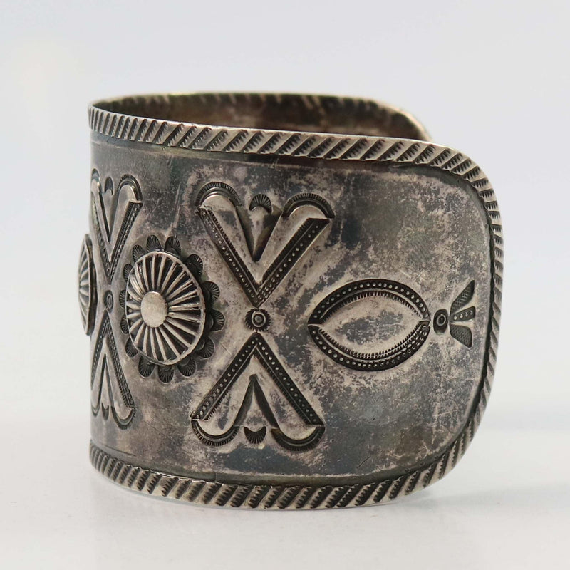 1940s Stamped Silver Cuff by Vintage Collection - Garland&