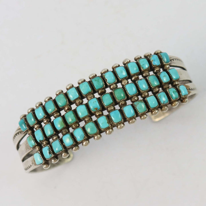 1940s Turquoise Row Cuff by Vintage Collection - Garland's