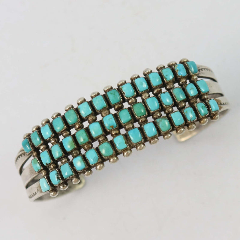 1940s Turquoise Row Cuff by Vintage Collection - Garland&