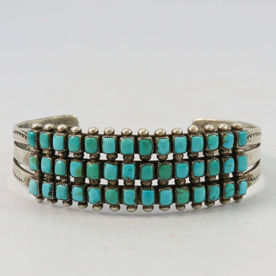 1940s Turquoise Row Cuff by Vintage Collection - Garland's