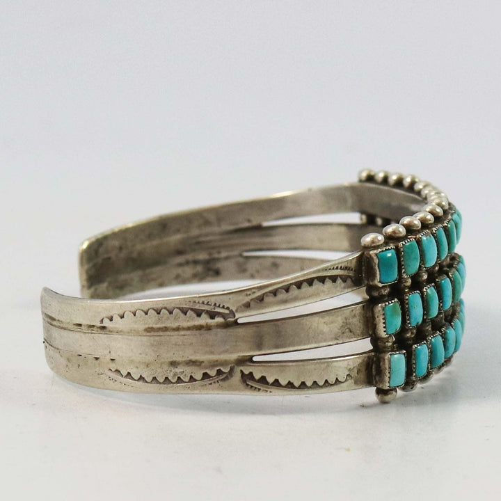 1940s Turquoise Row Cuff by Vintage Collection - Garland's