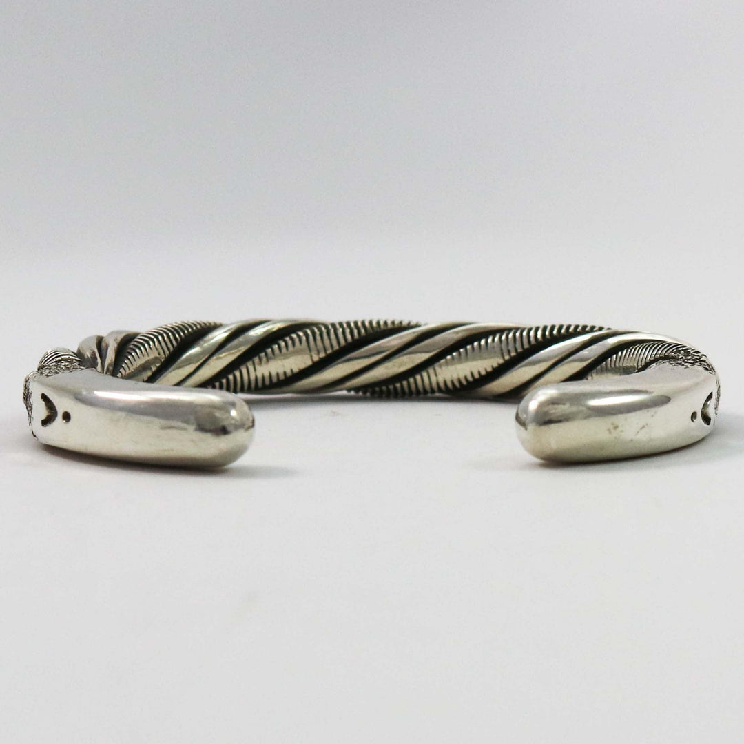 Twisted Silver Cuff by Clendon Pete - Garland's
