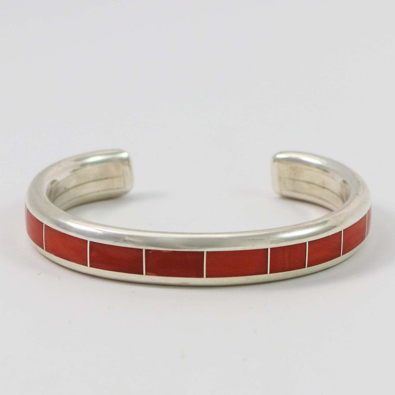 Coral Inlay Cuff by Larry Loretto - Garland&
