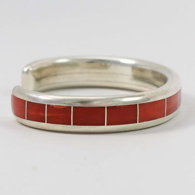 Coral Inlay Cuff by Larry Loretto - Garland's