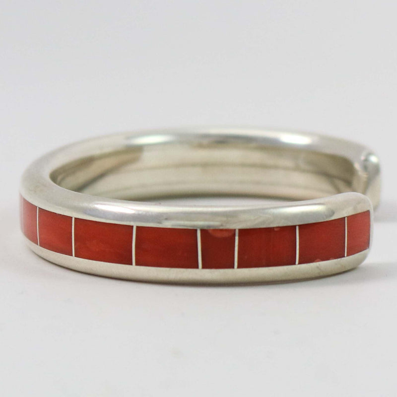 Coral Inlay Cuff by Larry Loretto - Garland&