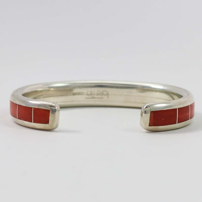 Coral Inlay Cuff by Larry Loretto - Garland's
