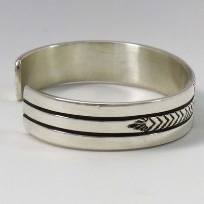 Stamped Silver Cuff by Bruce Morgan - Garland's