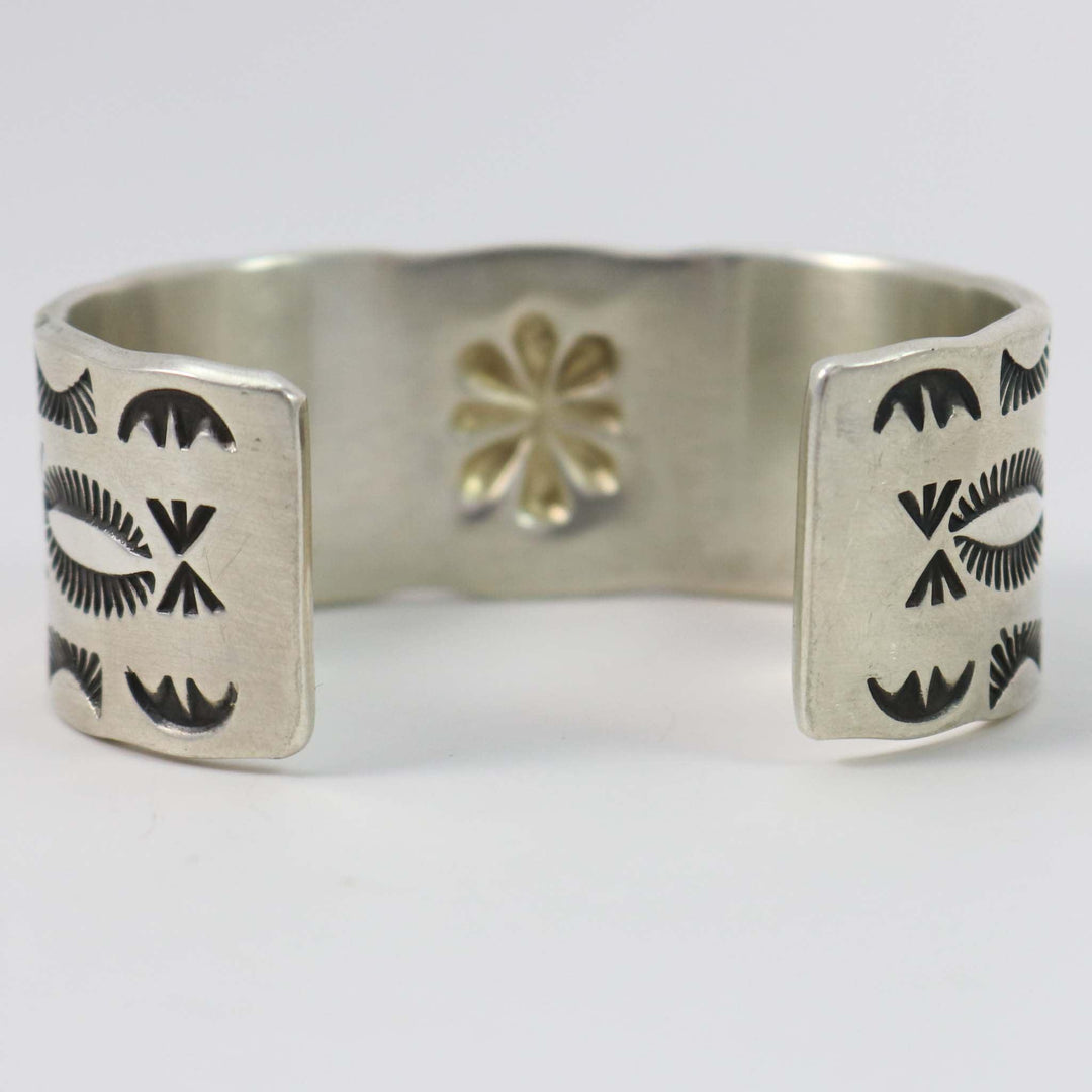 Stamped Silver Cuff by Bryon Yellowhorse - Garland's