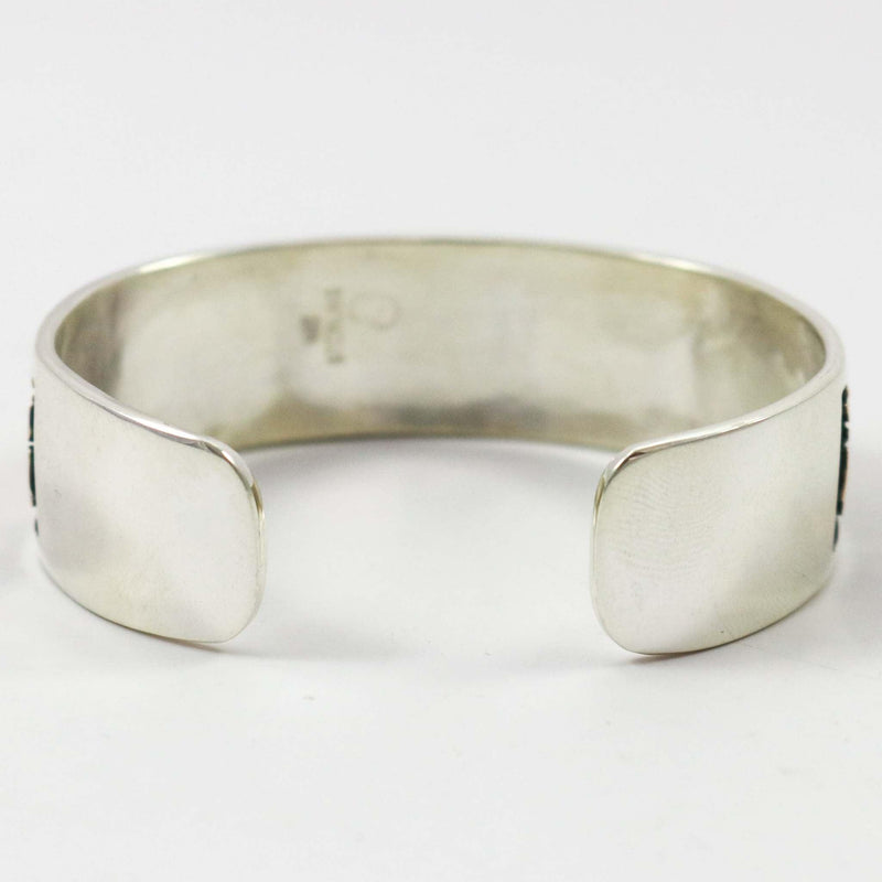 Gold on Silver Petroglyph Cuff by Watson Honanie - Garland&