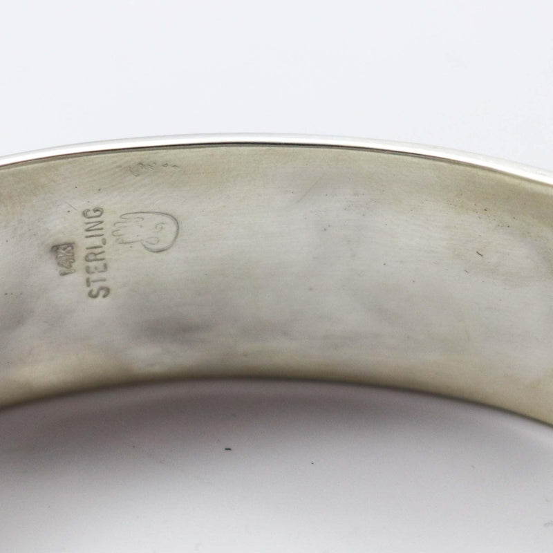 Gold on Silver Petroglyph Cuff by Watson Honanie - Garland&