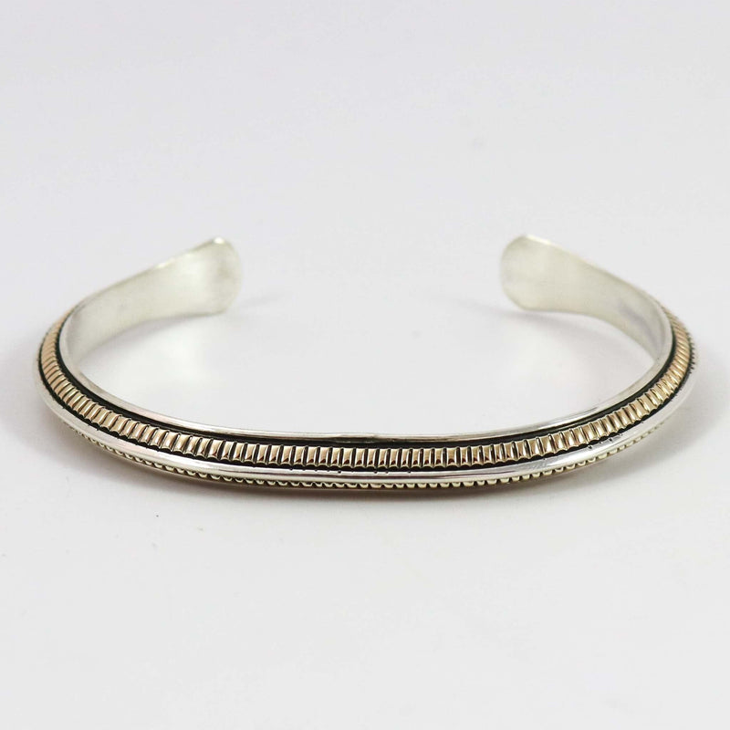 Gold on Silver Cuff by Bruce Morgan - Garland&