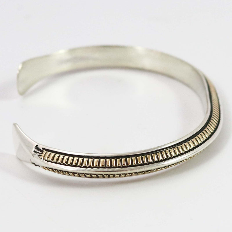 Gold on Silver Cuff by Bruce Morgan - Garland&