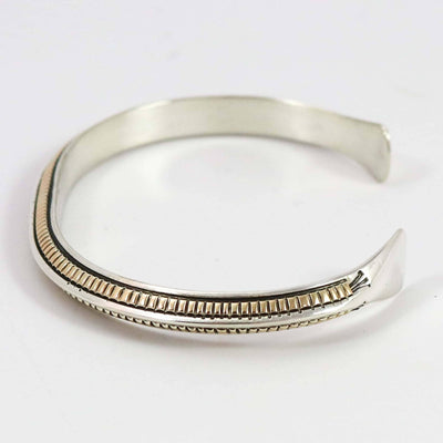 Gold on Silver Cuff by Bruce Morgan - Garland's
