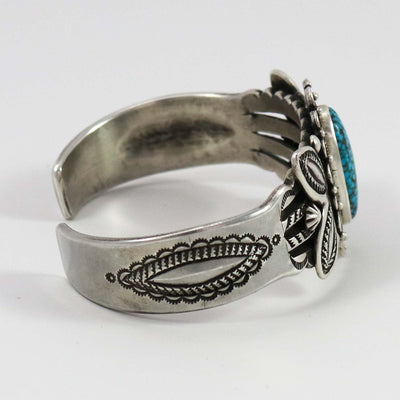 Spiderweb Kingman Turquoise Cuff by Quaid Shorty - Garland's