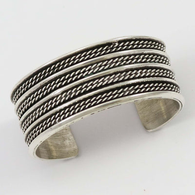 Stamped Silver Cuff by Vintage Collection - Garland's