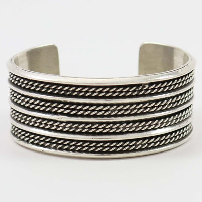 Stamped Silver Cuff by Vintage Collection - Garland's