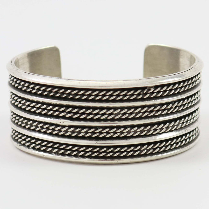 Stamped Silver Cuff by Vintage Collection - Garland&