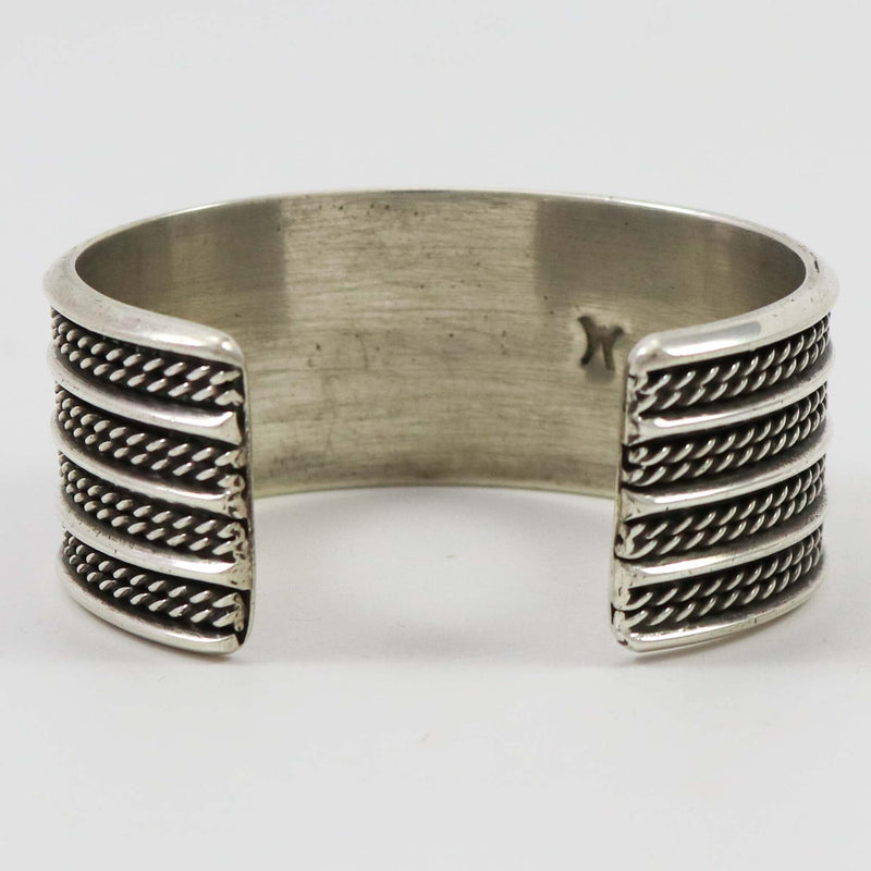 Stamped Silver Cuff by Vintage Collection - Garland&