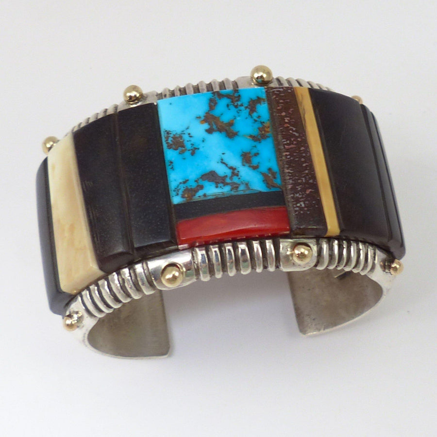 Inlay Morenci Turquoise Cuff by Edison Cummings - Garland's