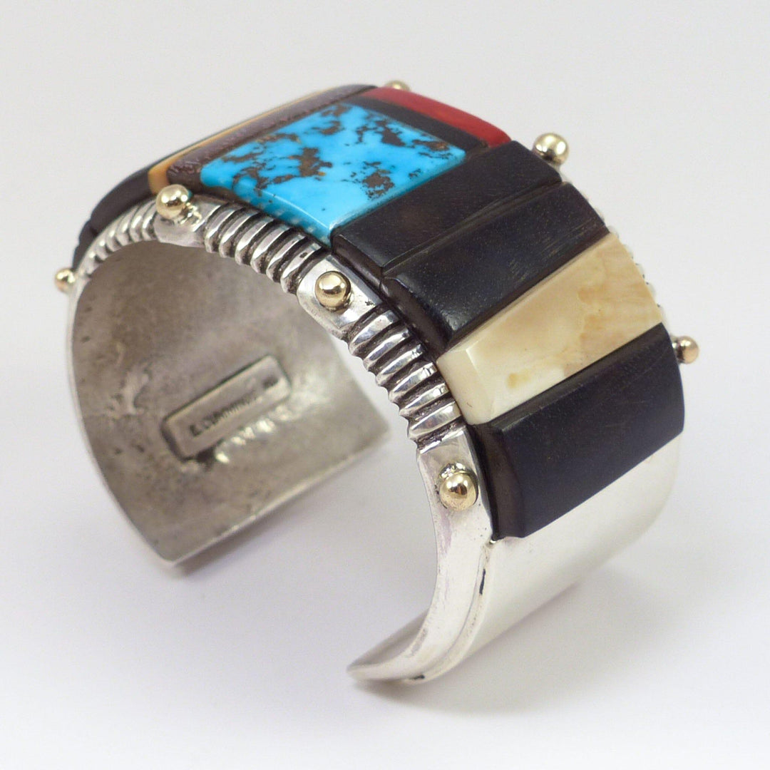 Inlay Morenci Turquoise Cuff by Edison Cummings - Garland's
