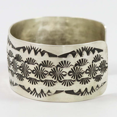 Stamped Silver Cuff by Kobe Martinez - Garland's
