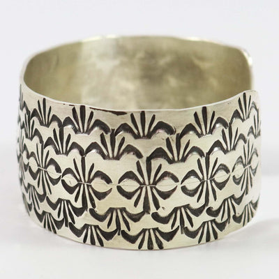 Stamped Silver Cuff by Kobe Martinez - Garland's