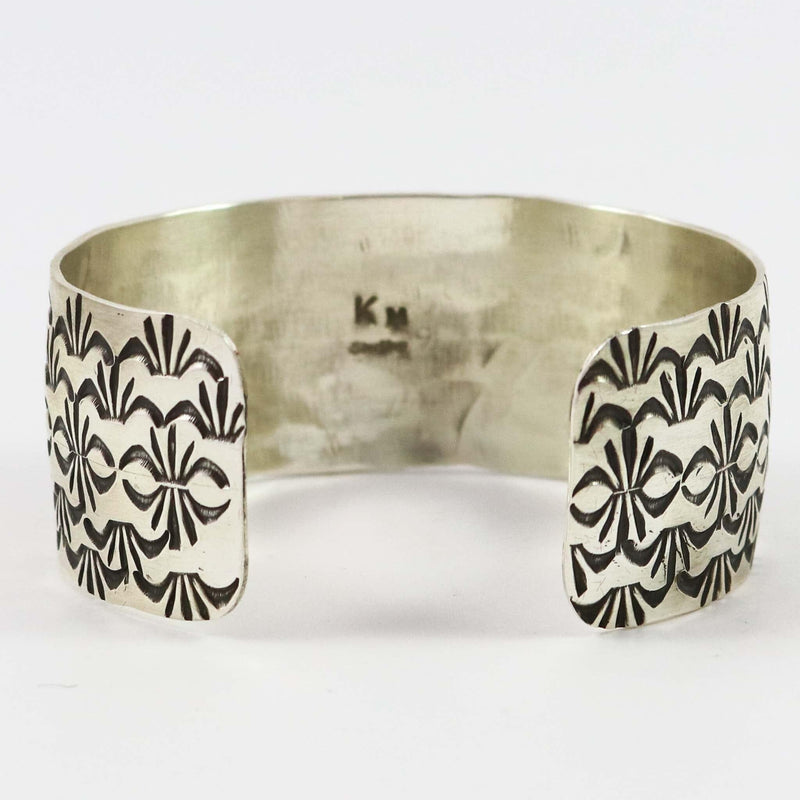 Stamped Silver Cuff by Kobe Martinez - Garland&