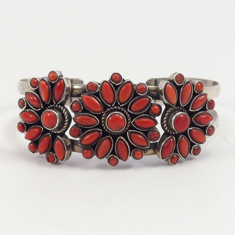 1970s Coral Cluster Cuff by Vintage Collection - Garland&
