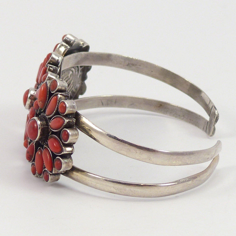 1970s Coral Cluster Cuff by Vintage Collection - Garland&