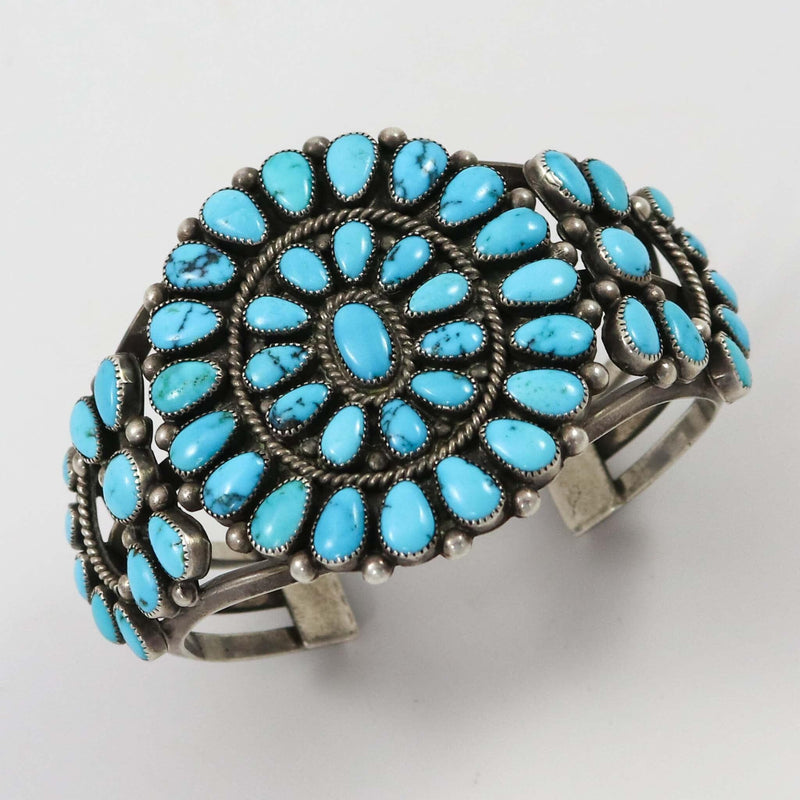 1940s Turquoise Cluster Cuff by Vintage Collection - Garland&