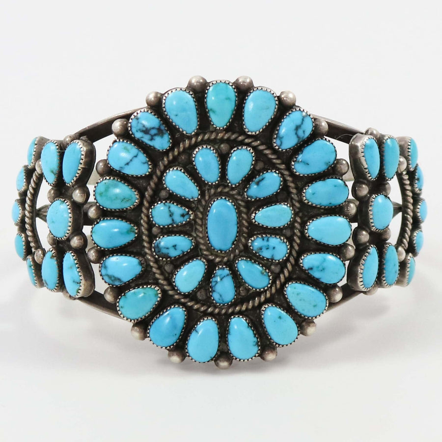 1940s Turquoise Cluster Cuff by Vintage Collection - Garland's