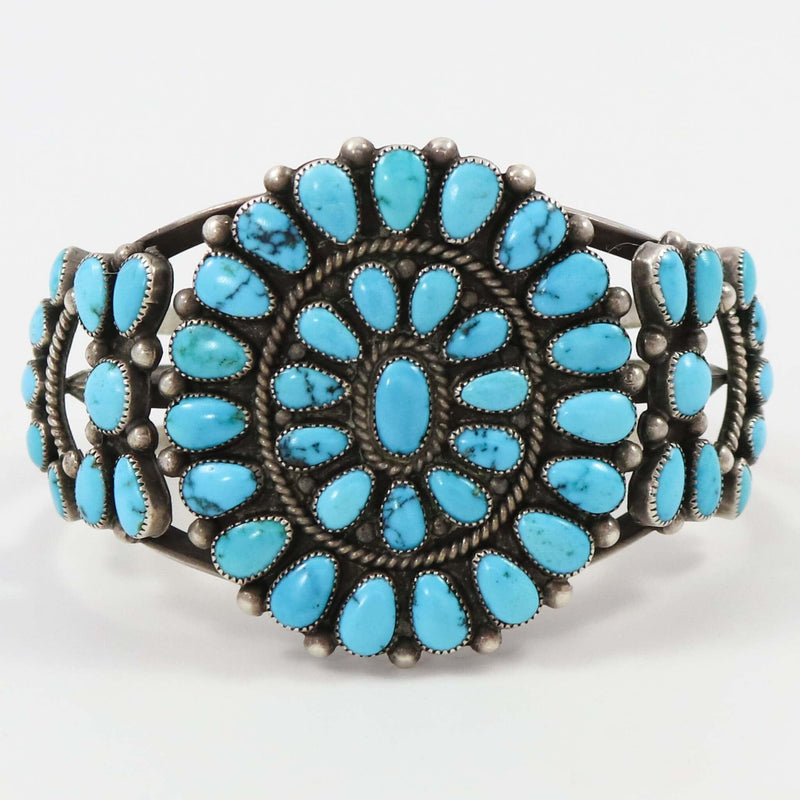 1940s Turquoise Cluster Cuff by Vintage Collection - Garland&
