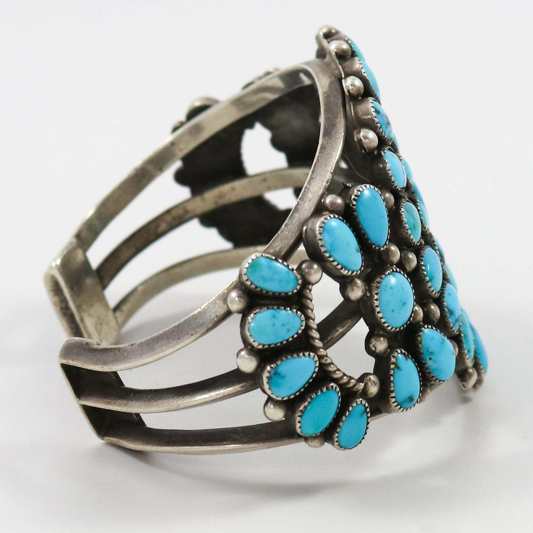 1940s Turquoise Cluster Cuff by Vintage Collection - Garland's