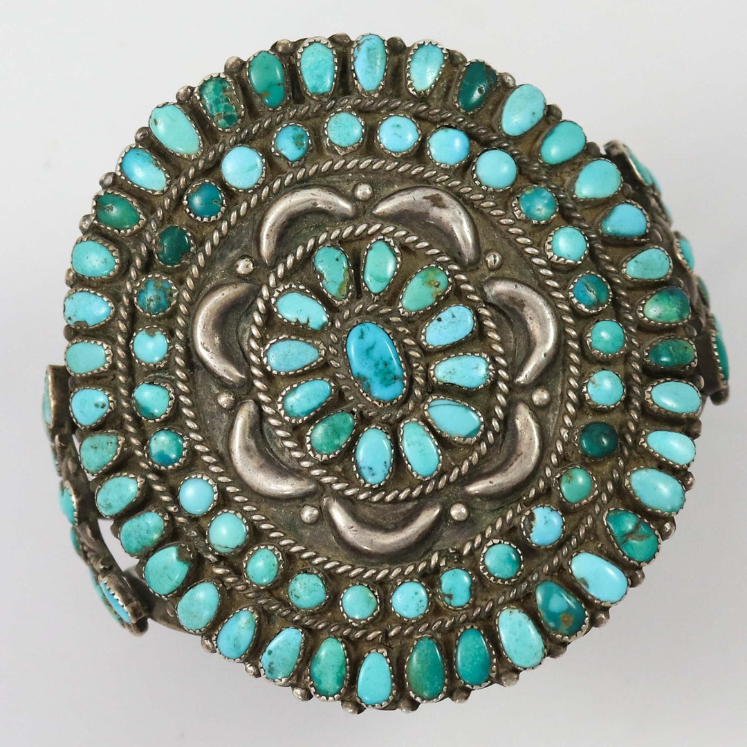 1940s Turquoise Cluster Cuff by Vintage Collection - Garland's