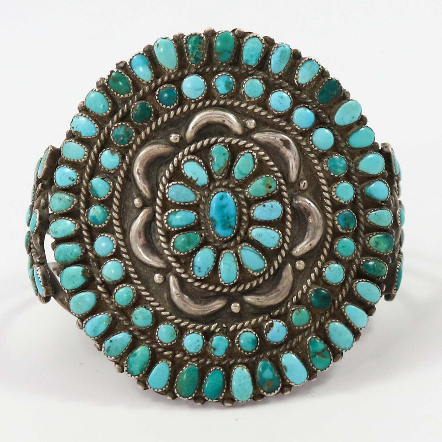 1940s Turquoise Cluster Cuff by Vintage Collection - Garland's