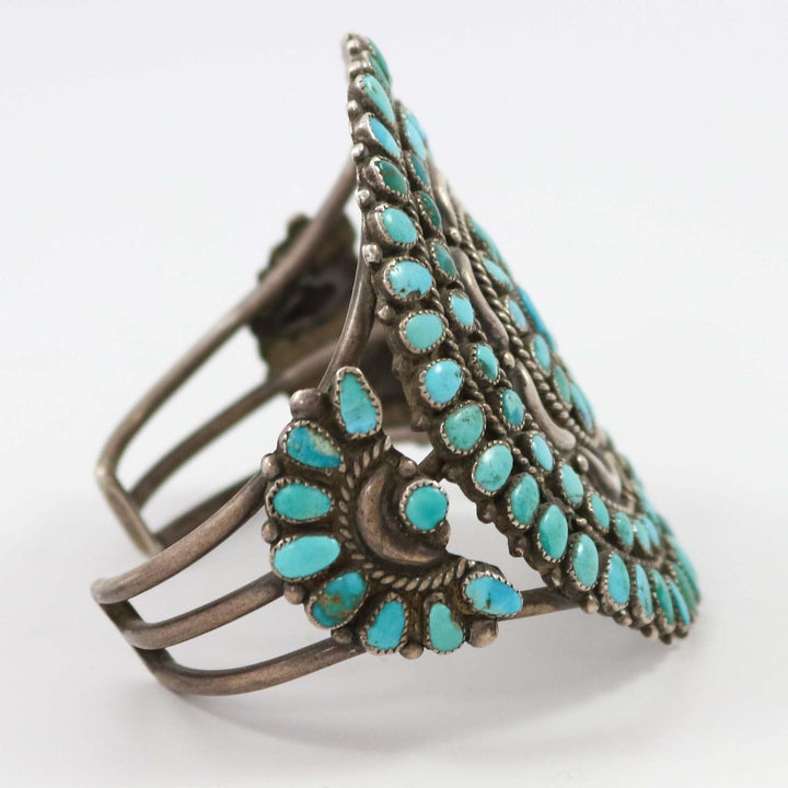 1940s Turquoise Cluster Cuff by Vintage Collection - Garland's