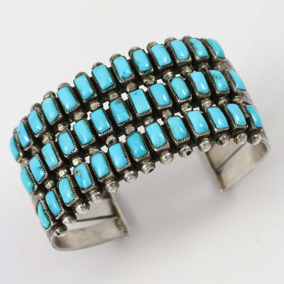 1940s Turquoise Row Bracelet by Vintage Collection - Garland's