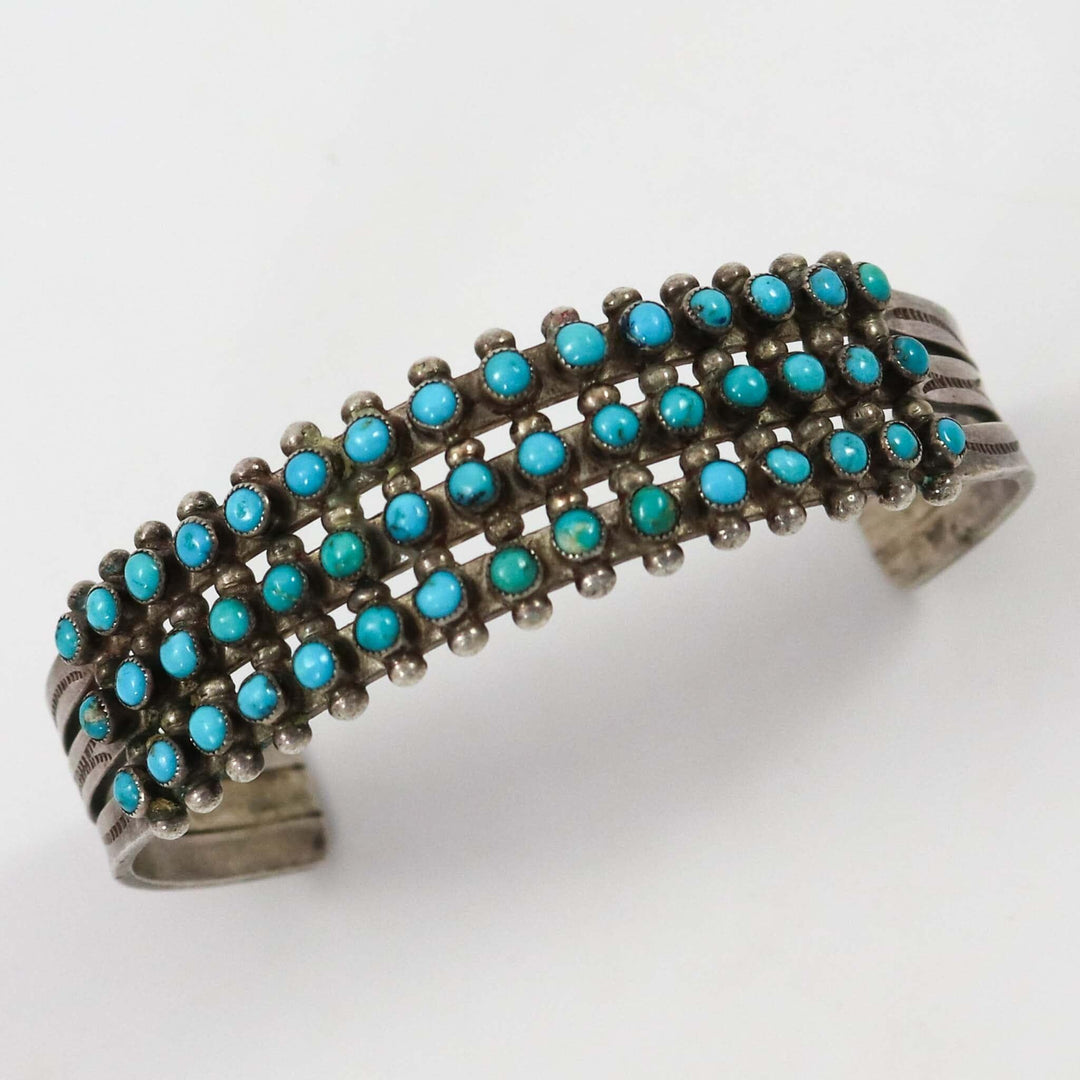 1940s Turquoise Row Bracelet by Vintage Collection - Garland's