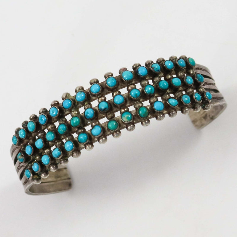 1940s Turquoise Row Bracelet by Vintage Collection - Garland&
