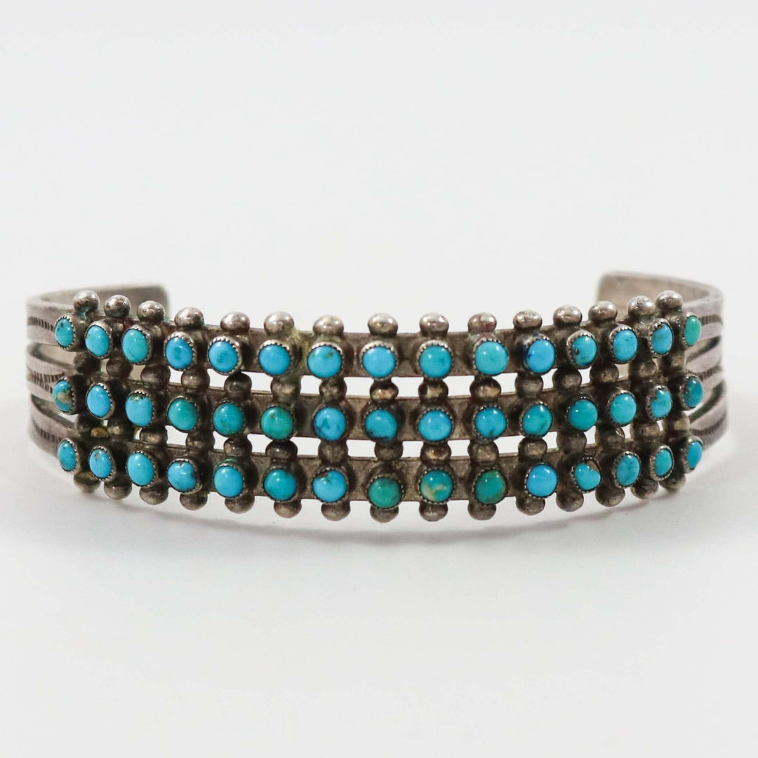 1940s Turquoise Row Bracelet by Vintage Collection - Garland's