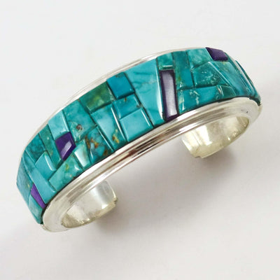 Turquoise and Sugilite Cuff by Noah Pfeffer - Garland's