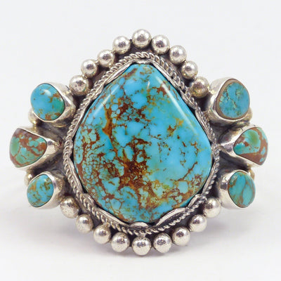 Turquoise Mountain Cuff by Clarissa and Vernon Hale - Garland's