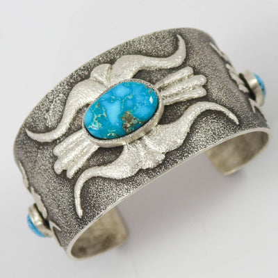 Kingman Turquoise Cuff by Lee Begay - Garland's