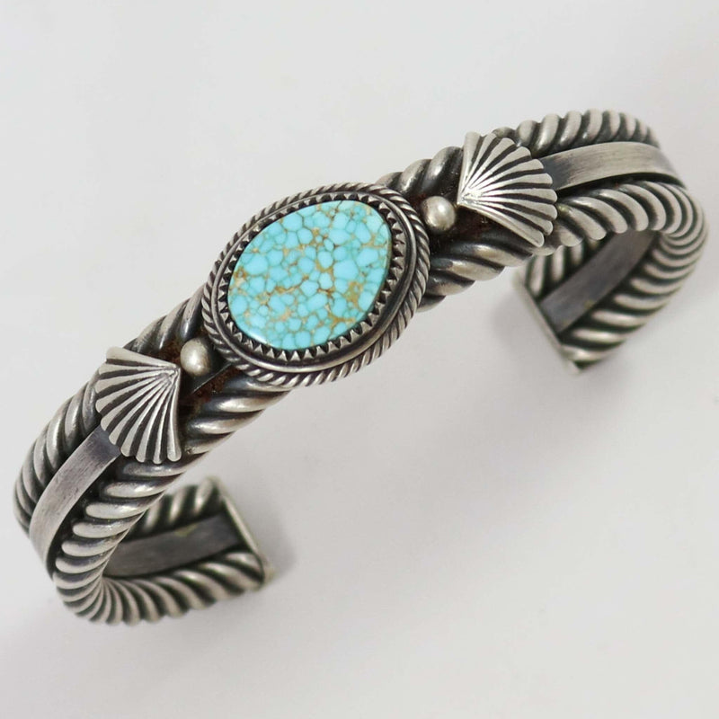 Number Eight Turquoise Cuff by Steve Arviso - Garland&